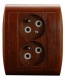 Zásuvka 2x DZ-A2-40-PK-LXDA mahagon