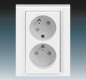 Zásuvka 2x b/Lb 5513H-C02357 01 LEV
