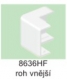Kryt LHD40 x 20HF roh.vněj.8636HFHB